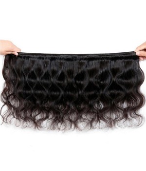 100 Virgin Peruvian Body Wave Hair Weaves 3 Bundles with 1 Lace Closure